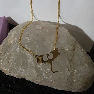 3/$20 Gold Dragon Pendant Necklace